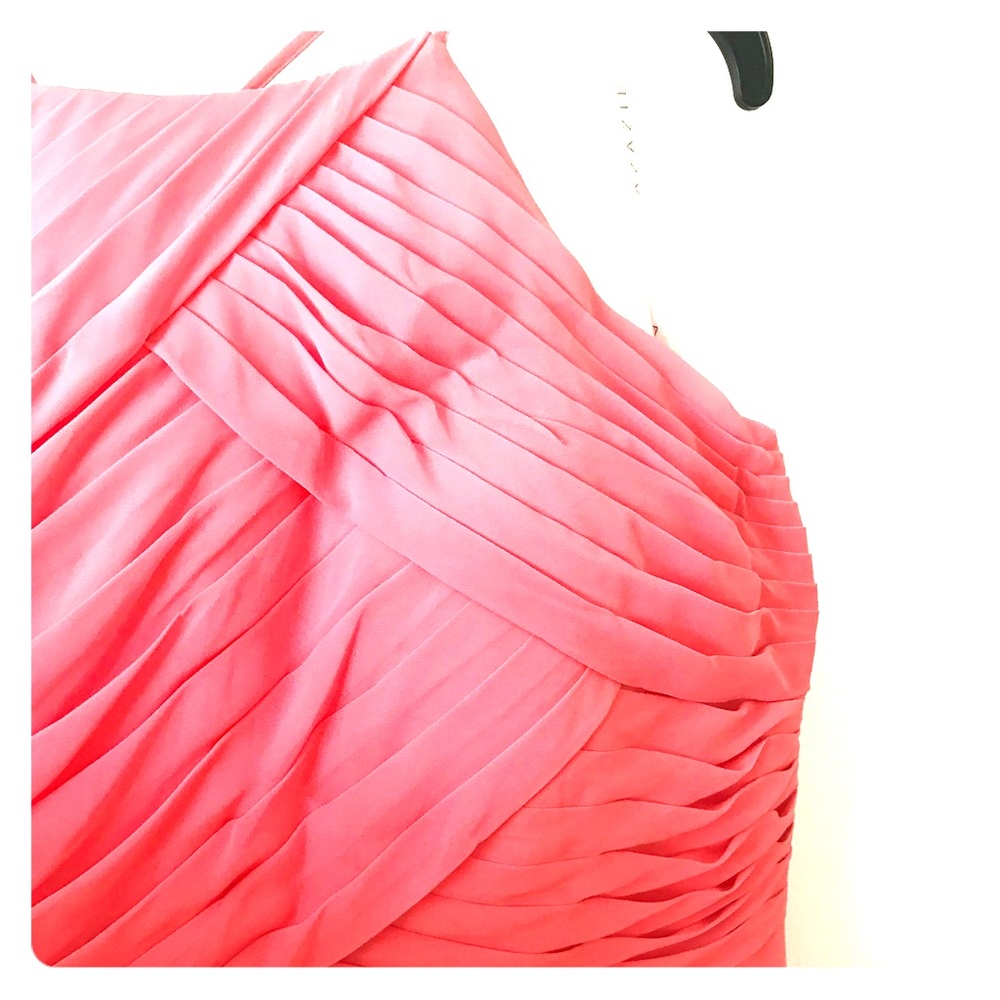 High Neck Coral Formal Dress